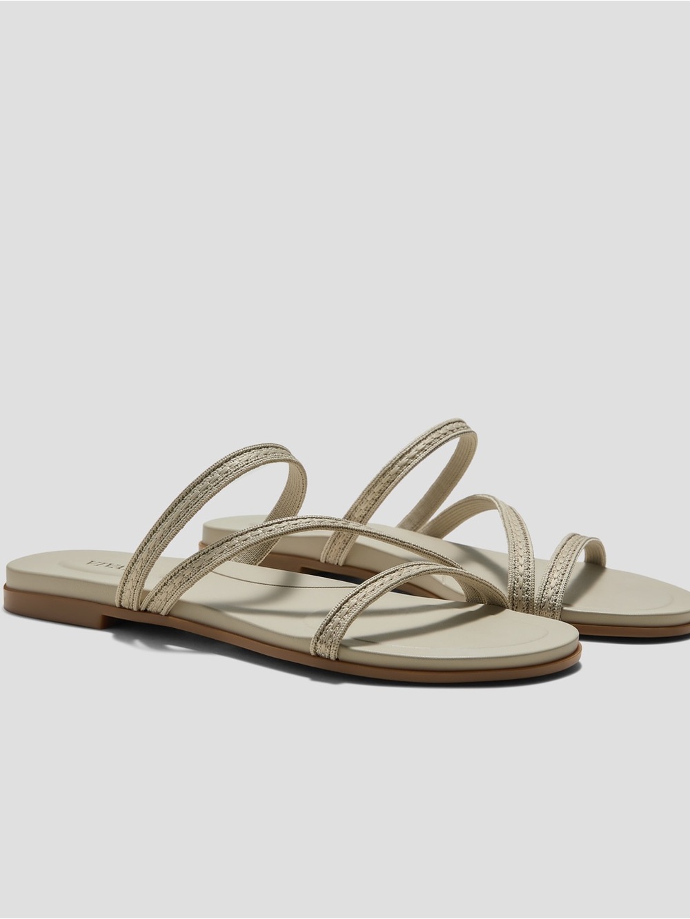 Vivaia Carla Strappy Flat Sandals in Beige